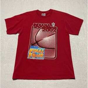 Vintage Indiana Hoosiers 2002 NCAA Final Four Atlanta Shirt Mens Large Red Sport